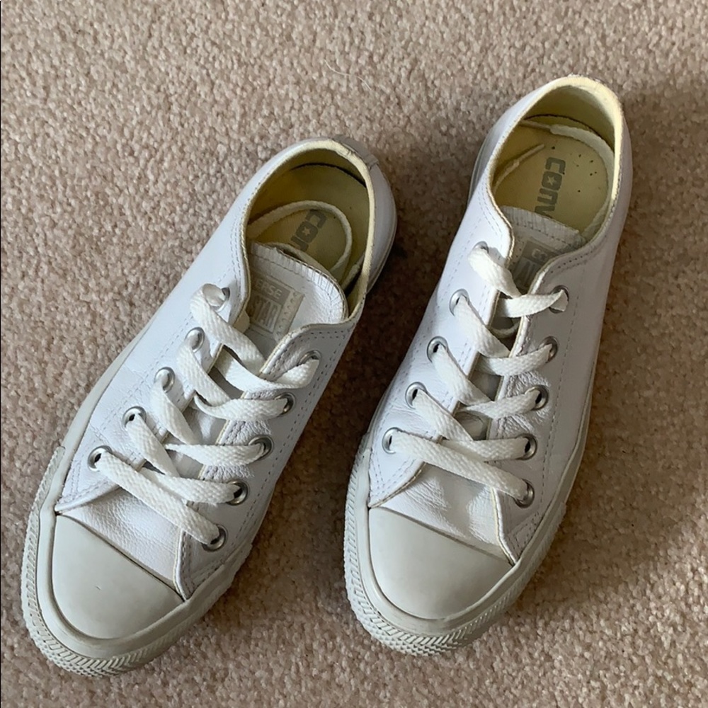 White leather Converse All Star unisex men’s 3.5